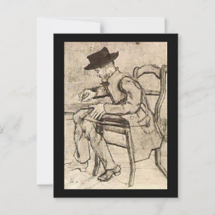 Carte Postale Van Gogh - Homme Écrivant, Face À Gauche,