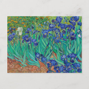 Carte Postale Van Gogh Irises. Impressionnisme vintage floral bl