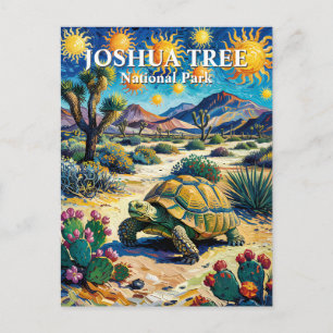 Carte Postale Van Gogh Joshua Tree Faune Tortue Coloré