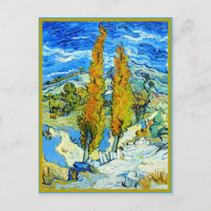 Carte Postale Van Gogh - Les peupliers de St.-Remy, chef-d'oeuvr