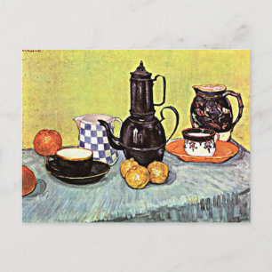 Carte Postale Van Gogh - Nature morte au café bleu émaillé