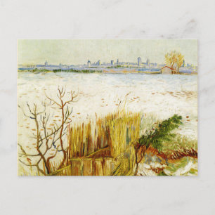 Carte Postale Van Gogh - Paysage avec neige