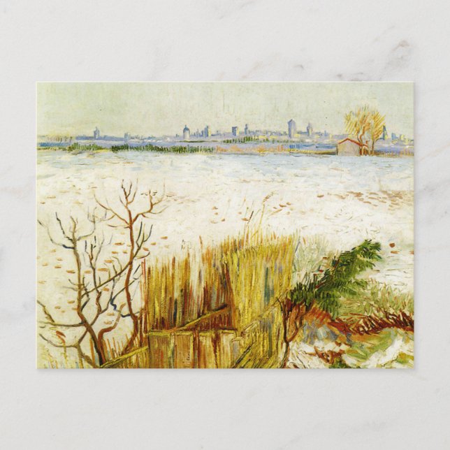 Carte Postale Van Gogh - Paysage avec neige (Devant)