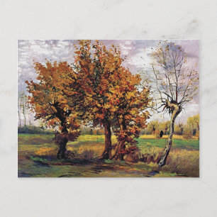 Carte Postale Van Gogh - Paysage d'automne avec quatre arbres
