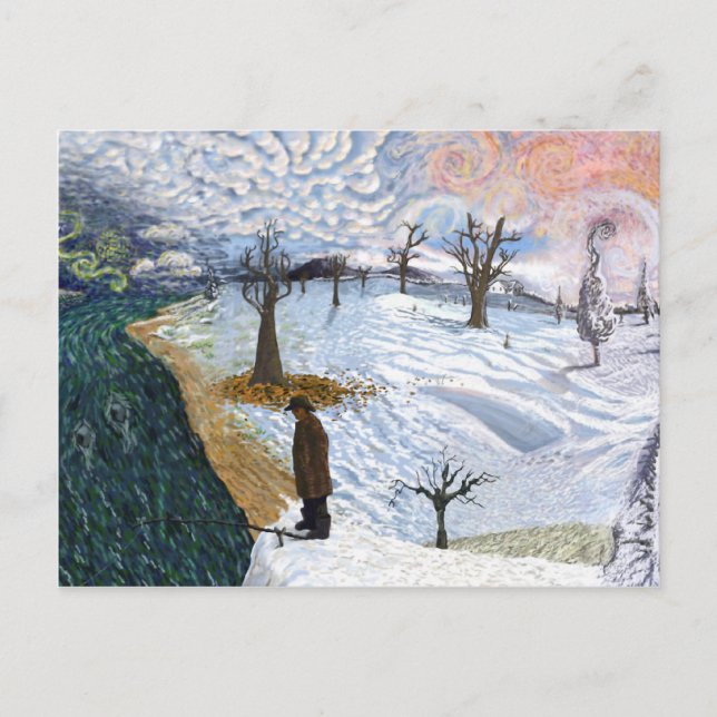 Carte Postale Van Gogh : Paysage hivernal (Devant)