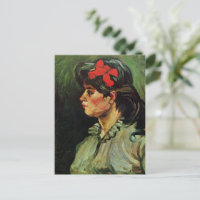 Van Gogh - Portrait de femme au ruban rouge