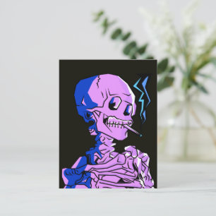 Carte Postale Van Gogh, squelette avec une cigarette allumée