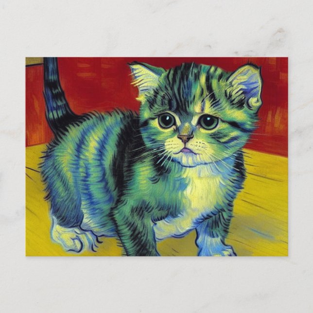 Carte Postale Van Gogh Tabby Cat (Devant)