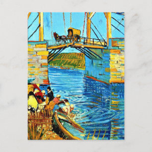 Carte Postale Van Gogh - The Langlois Bridge at Arles with Women