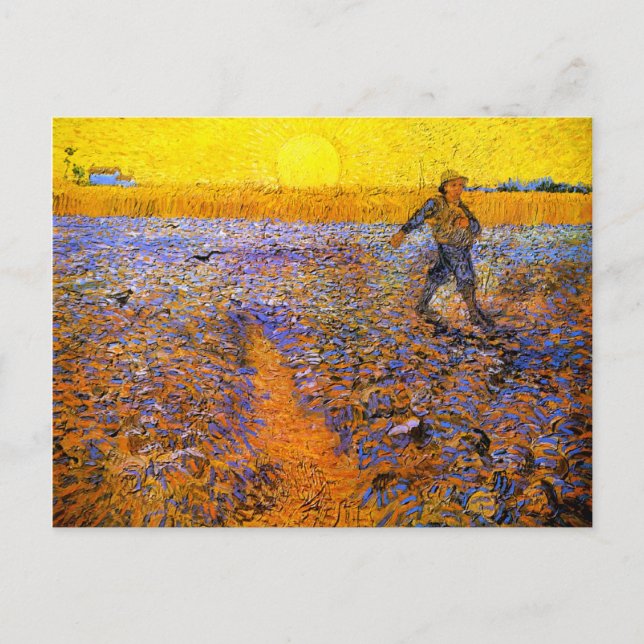 Carte Postale Van Gogh : The Sower (Devant)
