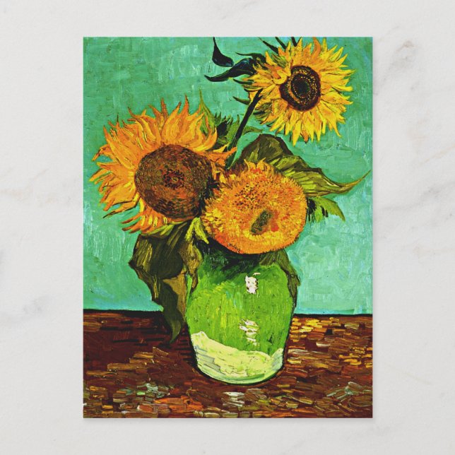 Carte Postale Van Gogh - Tournesols, Trois (Devant)