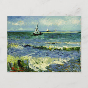 Carte Postale Van Gogh - Un bateau de pêche en mer