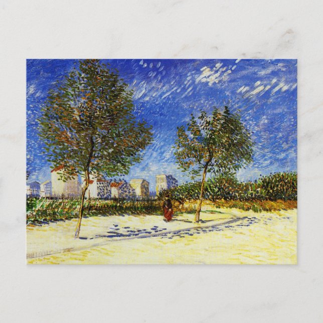 Carte Postale Van Gogh - Une banlieue de Paris (Devant)