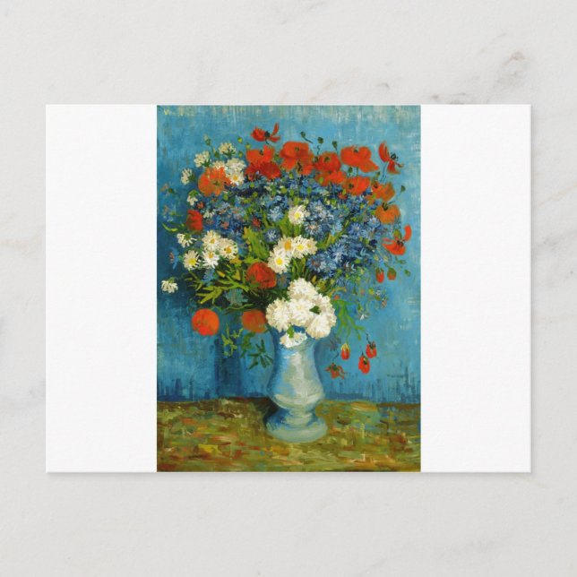 Carte Postale Van Gogh Vase avec Cornflowers et Poppies (Devant)