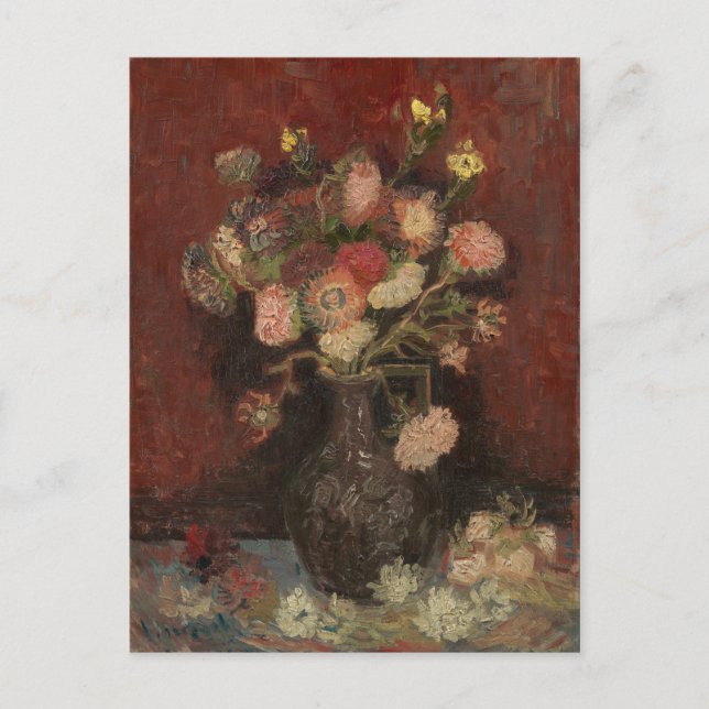Carte Postale Van Gogh - Vase avec des chinois et des gladioli (Devant)