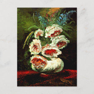 Carte Postale Van Gogh : Vase avec des pivoines