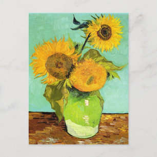 Carte Postale Van Gogh - Vase avec trois tournesols