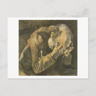 Carte Postale Van Gogh Vieux homme avec tête dans les mains (F99