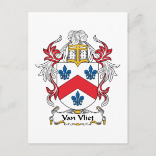 Carte Postale Van Vliet Family Crest