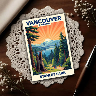 Carte Postale Vancouver, Canada : Voyage vintage des années 1960