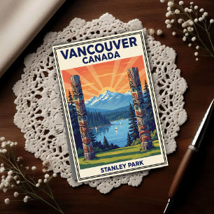 Carte Postale Vancouver, Canada : Voyages rétro des années 1960