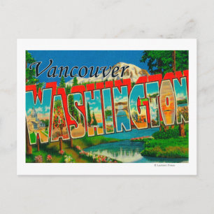 Carte Postale Vancouver, Washington - Scènes de grandes lettres