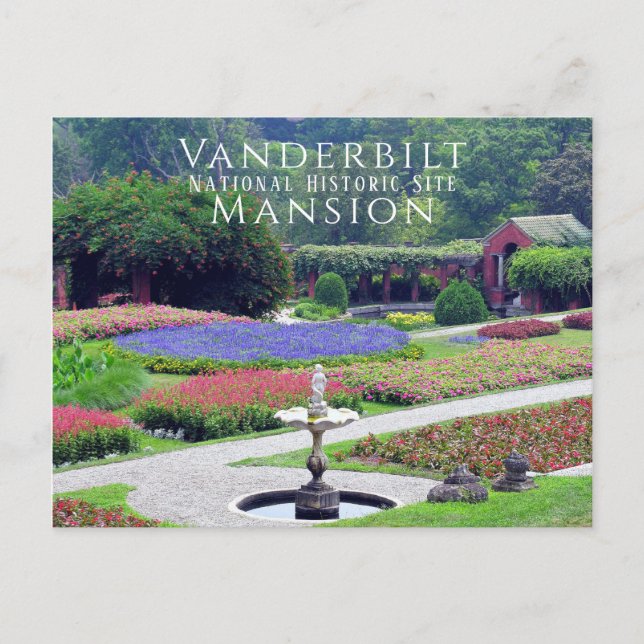 Carte Postale Vanderbilt Mansion Formal Gardens, Hyde Park, NY (Devant)