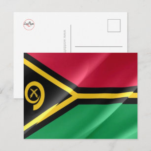 Carte Postale Vanuatu - Drapeau d'agitation -