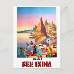 Carte Postale Varanasi, Inde, fleuve Gange