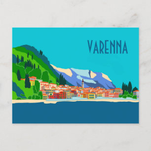 Carte Postale Varenna Como Italie Illustration Voyage