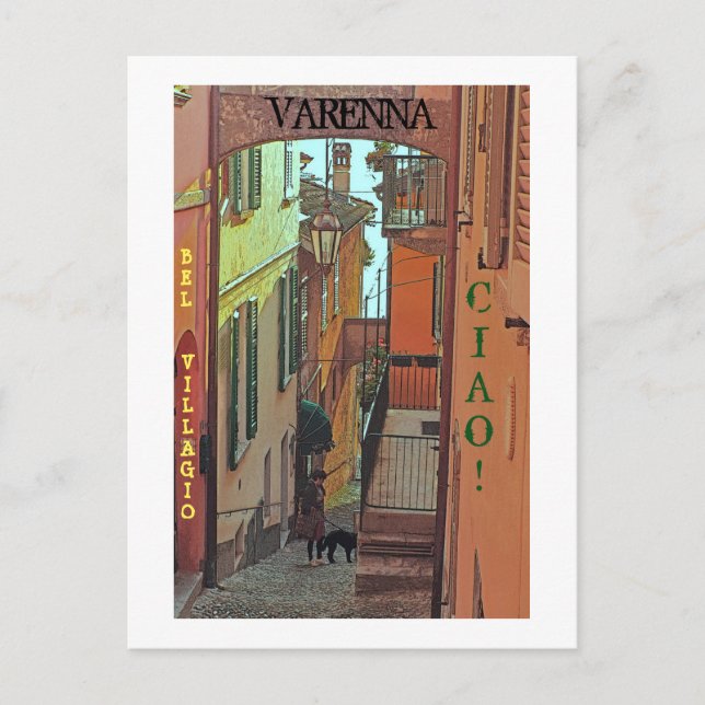 carte postale/VARENNA, ITALIE/BEAU VILLAGE/CIAO ! (Devant)