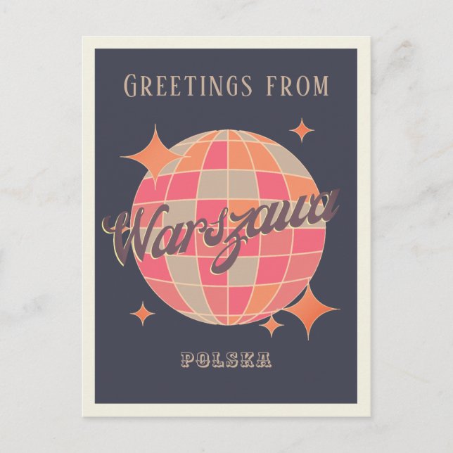 Carte Postale Varsovie Varsovie polska Pologne salutation rétro (Devant)