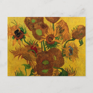 Carte Postale Vase avec 15 tournesols Vincent van Gogh