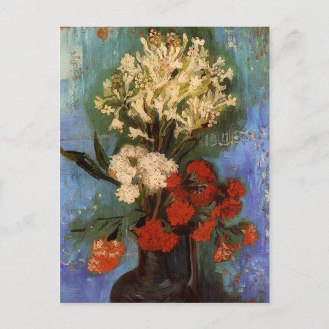 Carte Postale Vase avec oeillets par Vincent van Gogh (Devant)