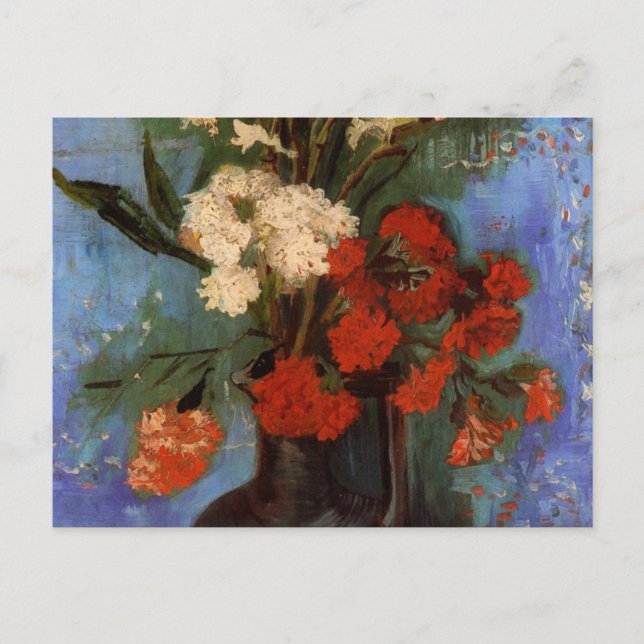 Carte Postale Vase avec oeillets par Vincent van Gogh (Devant)