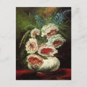 Carte Postale Vase avec pivoines par Vincent van Gogh