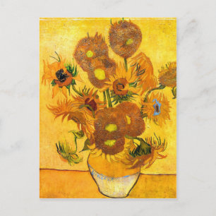 Carte Postale Vase avec quinze tournesols par Vincent van Gogh