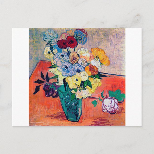 Carte Postale Vase avec Roses et Anémones, Van Gogh (Devant)