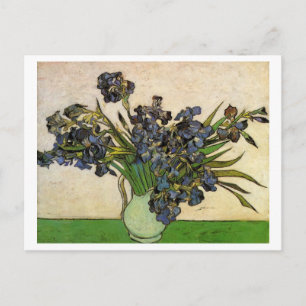 Carte Postale Vase avec Violet Irises Van Gogh Art