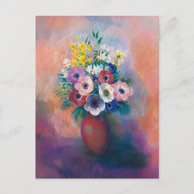 Carte Postale Vase D’anémones | Odilon Redon (Devant)