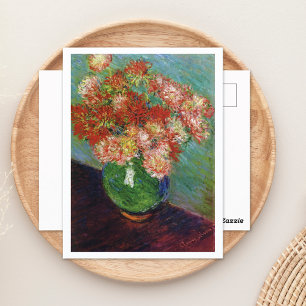 Carte Postale Vase de chrysanthèmes Claude Monet