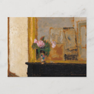 Carte Postale Vase de fleurs sur un Mantelpiece, 1900 par Vuilla
