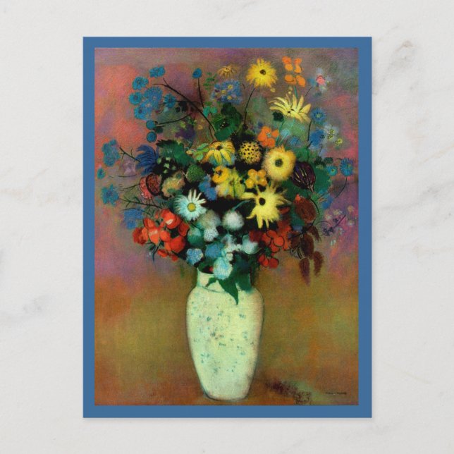 Carte Postale Vase de Odilon Redon avec fleurs (1914) (Devant)