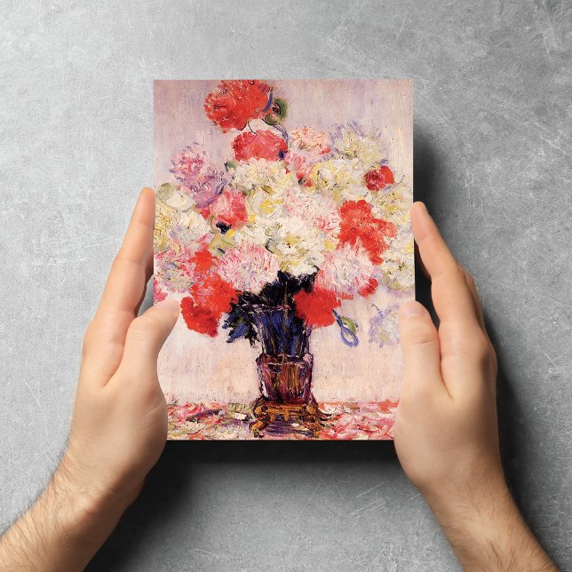 Carte Postale Vase de pivoines Claude Monet (Créateur téléchargé)