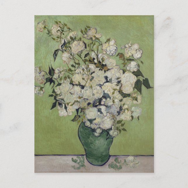 Carte Postale Vase de Roses par Vincent Van Gogh (Devant)