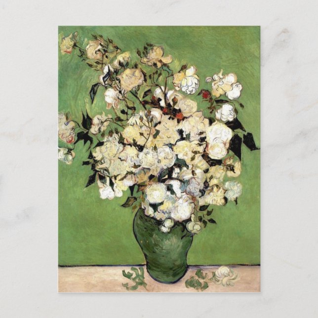 Carte Postale Vase de Roses par Vincent Van Gogh (Devant)