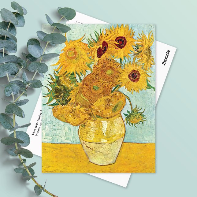 Carte Postale Vase Douze Tournesols Vincent van Gogh (Créateur téléchargé)