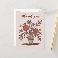 Vase Floral Rustique Fantaisie Remerciement
