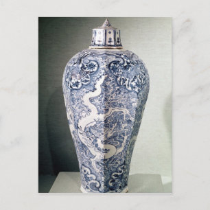 Carte Postale Vase octogonale 'Mei- P' avec blanc