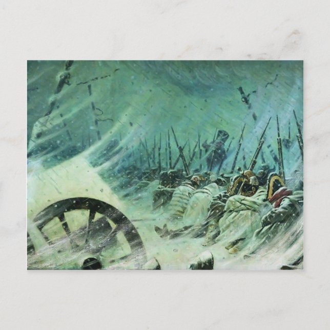 Carte Postale Vasily Vereshchagin - Bivouac de nuit de la Grande (Devant)